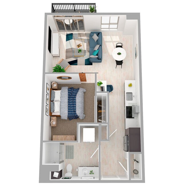 Urban 1x1 - a.38.1 407 floor plan